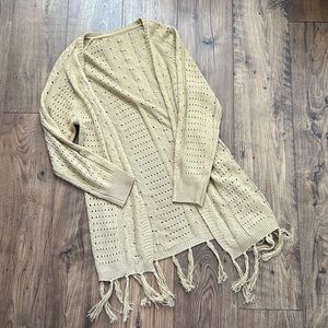 Tan Lightweight Knit Sweater Size Medium